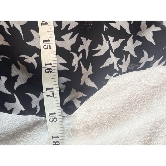 Jonathan Martin Dress size 12 V Neck Black White Print Tie Waist Garden Party - Picture 13 of 16